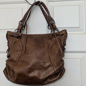 Francesco Biasia Leather Hobo Bag with Belt Extenders Francesco Biasia Brown .